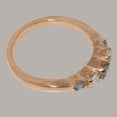 thumbnail image 5 of LBG British Made 14k Rose Gold Natural Tanzanite & Opal Womens band Ring - 33 size options - Size 10, 5 of 7