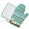 thumbnail image 2 of Disketp Wood Grain Oven Mitts And Potholders Bbq Gloves-Oven Mitts And Pot Holders With Recycled Infill Silicone Non-Slip Cooking Gloves For Cooking Baking Grilling, 2 of 9