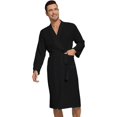 thumbnail image 4 of LAICAIW Waffle Knit Robes for Women Soft Unisex Lightweight Spa Bathrobe Absorbent Quick Dry Shower Robe for Men, 4 of 7