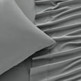 thumbnail image 2 of Great Bay Home Solid Viscose from Bamboo Wrinkle-Resistant Sheet Set  (Queen, Slate), 2 of 6