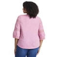 thumbnail image 2 of Avenue Women's Plus Size Eyelet Trim Tee, 2 of 2