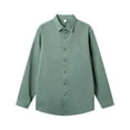 thumbnail image 1 of Dagugfen Mens Dress Shirts Button up Long Sleeve Loose Comfy Business Office Casual Work Tops Solid Color, 1 of 6