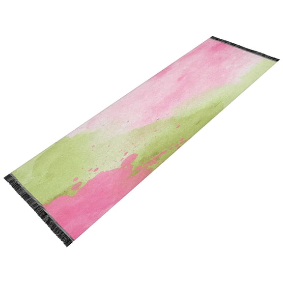 Vintage Modern Runner Rug,Non Slip Machine Washable 72"x23.5" Polyester Material Pet-Friendly Durable,Applicable to Entryway Rug Living Room Rug Watercolor Painting