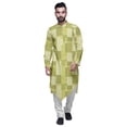 thumbnail image 1 of Atasi Cotton Flex Asymmetrical Long Sleeve Kurta For Men Printed Designer Kurta, 1 of 1