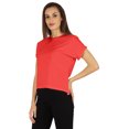 thumbnail image 4 of Inkmeso Drop Shoulder Round Neck T-shirt For Womens Casual Relax Fit Summer T-shirts, 4 of 7