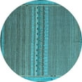 thumbnail image 1 of Ahgly Company Indoor Round Abstract Light Blue Modern Area Rugs, 5' Round, 1 of 4