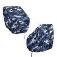 thumbnail image 2 of KUIFORTI Cartoon Shark 2 Pack Boat Seat Cover Easy to Fold Fishing Chair Cover with Drawstring Waterproof Durable Universal Boat Accessories 23W x 21D x 24H Inch, 2 of 7
