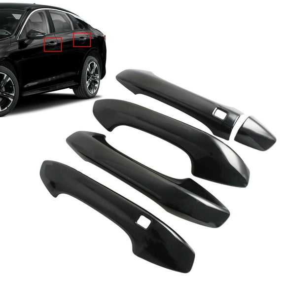 Gloss Black Door Handle Decorative Cover Fit for Kia K5 Sedan 2021-2023