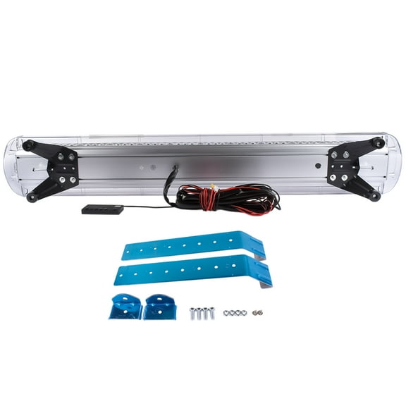 GELUOXI 55" 12V 104LED White/Amber Strobe Light Bar Emergency Beacon Hazard Warning Flash Lamp