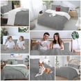 thumbnail image 6 of Vintage Dark Gray Bedding 3 Piece Duvet Cover Set Queen Size, Farmhouse Retro Solid Color Linen Texture Soft Microfiber Comforter Cover with Zipper Closure & Pillowcases, FadeResistant Quilt Cover, 6 of 9