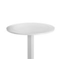 thumbnail image 3 of Pemberly Row Table de Bar Ronde Moderne en Aluminium 43x30 Pouces Finition Blanche, 3 of 3