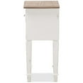 thumbnail image 5 of Bowery Hill Modern 1 Drawer Wood Nightstand in Weathered Oak White, 5 of 8