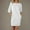 White, variant on Oplxuo Womens Half Sleeve Sweatshirt Dress, Dressy Casual Crewneck Pullover Loose Tunic Mini Dresses with Pockets