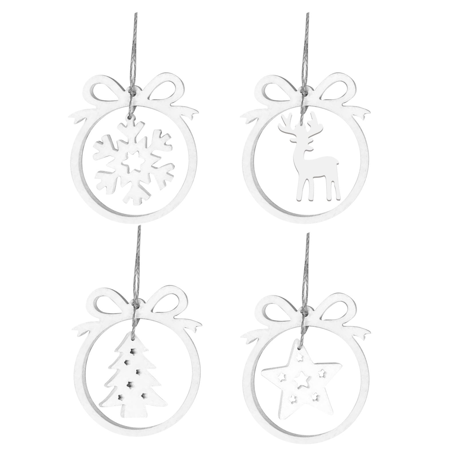 Resin Christmas Ornament Molds Set, Tree, Star, Deer & Snowflake Christmas Molds with Round Frame Mold DIY Friendly Easy Release Silicone Molds for Crafts, Xmas Tree Ornament