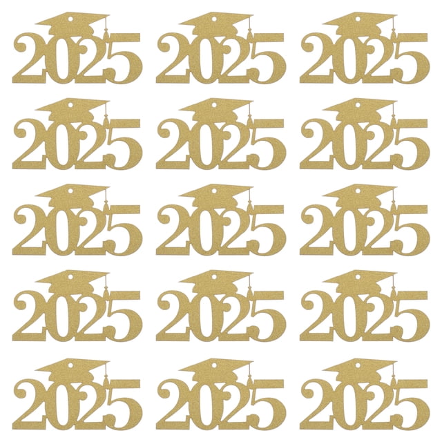 KAKOWELY grad caps cutouts 30pcs Graduation Cutouts Tags Graduation Tags 2025 Graduate Party Table Decorations For Congrats Grad Centerpiece Flower Vase Labels