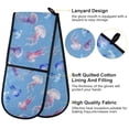 thumbnail image 4 of Dailycode Double Sided Oven Mitt with Loop Heat Resistant Kitchen Long Potholders 7" x 35" Beautiful Cute Jellyfish, 4 of 6