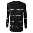 thumbnail image 4 of Jsaierl Plus Size Sweatshirt for Women Fashion Striped Graphic Sweatshirt Oversized Fall Casual Top Pullover Long Sleeve Lightweight Crew Neck Sweatshirts, 4 of 5