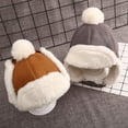 thumbnail image 4 of Boys Girls Winter Warm Hats Kids Versatile Thick Plush Ear Flap Caps 1-3Y, 4 of 4