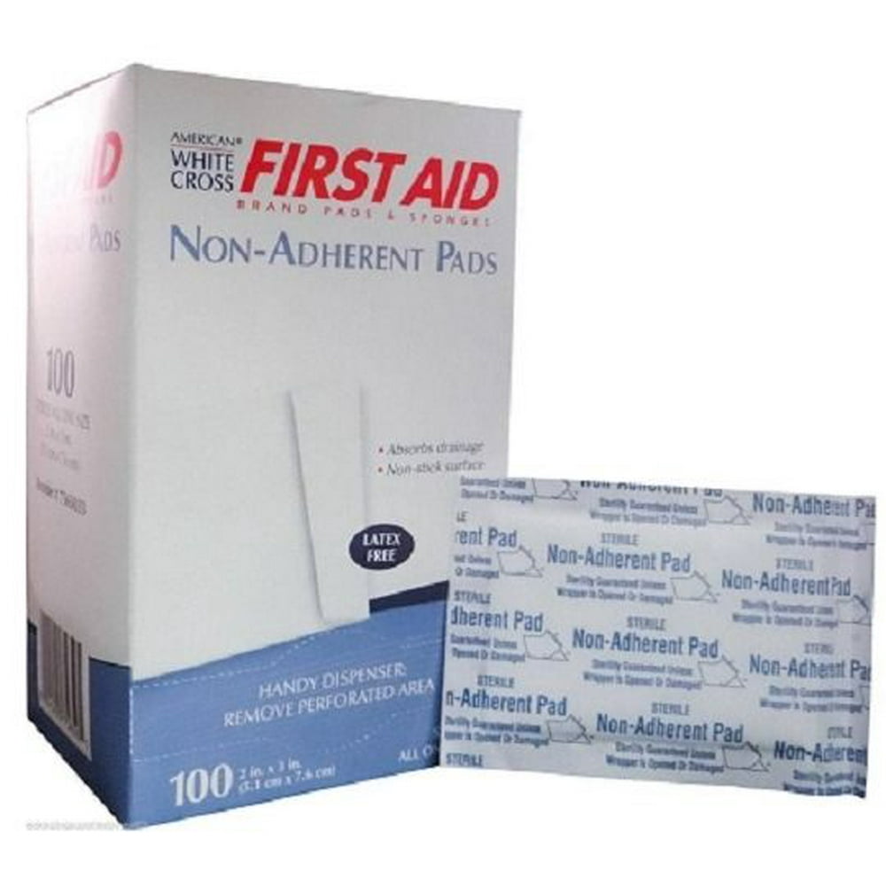 American White Cross First Aid NonAdherent Sterile Pads 2" x 3" 12 Ply