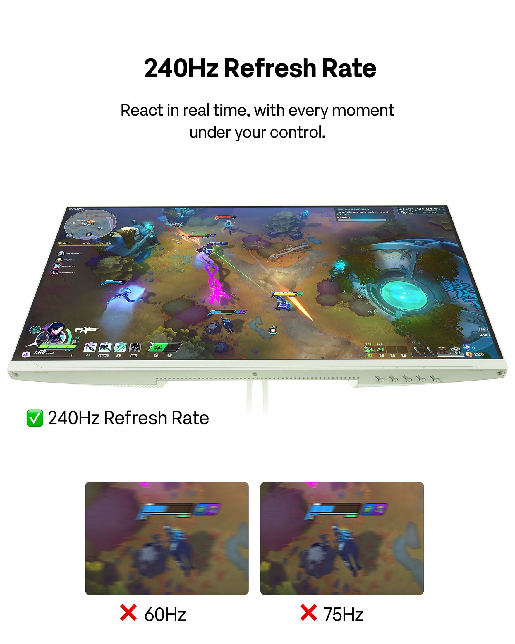 Pixio PX279 Wave Mint Green 27 inch 240Hz Refresh Rate FHD 1080p Resolution Fast IPS Panel 1ms GTG Resonse Time Gaming Monitor with Adaptive Sync