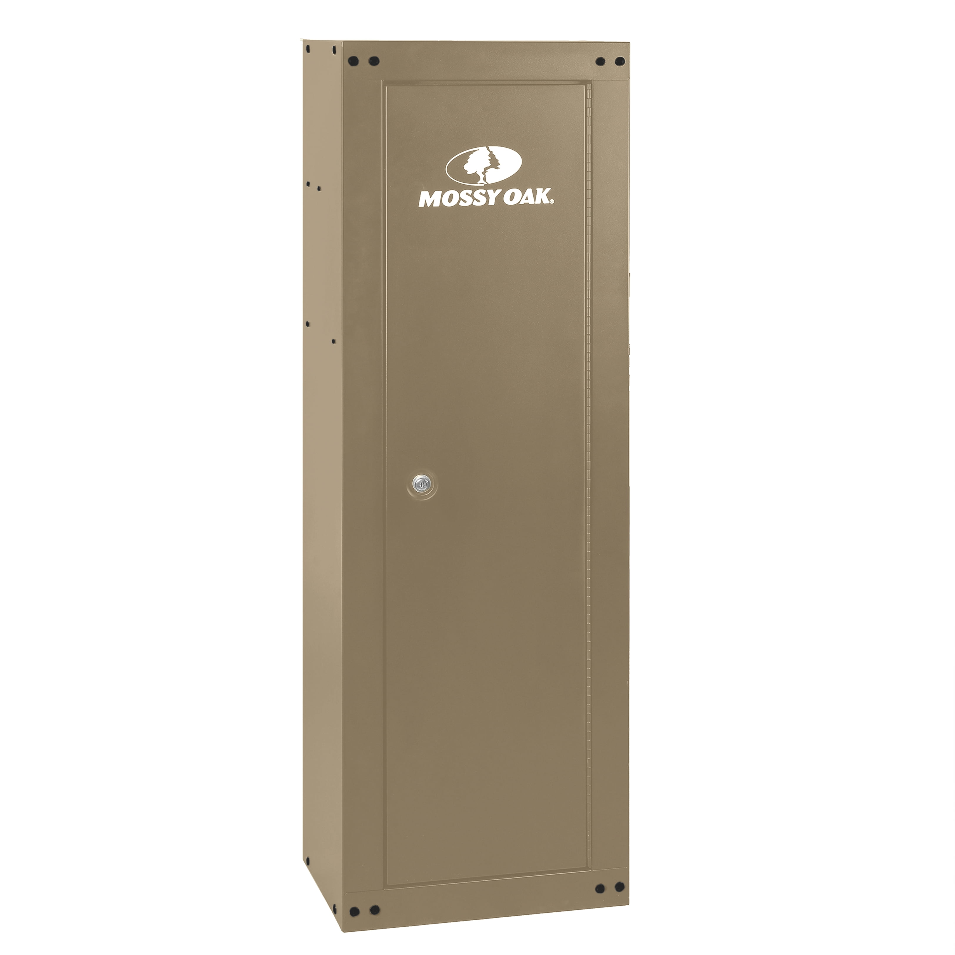 Mossy Oak Gun Security Cabinet, 8 Gun Capacity, Rifle Storage Safe, Key Lock, Tan, 17 x 11 in, 1 Cabinet