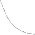 thumbnail image 2 of 925 Sterling Silver Rhodium Plated 1.4mm Singapore Chain Necklace Lobster Claw Closure 18 Inch Chain Necklace for Women, 2 of 2