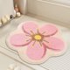 thumbnail image 5 of Alfombra de dormitorio con alfombra de flores de 60 cm de redondo • Esterilla de poliéster lavable antideslizante • Alfombra rosa decorativa para el estudio del salón, alfombra absorbente de agua y, 5 of 6