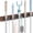 Brown-5 Grips, variant on Homaryx White Wall Mount Mop and Broom Holder, 5 Slots and 4 Hooks