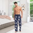 thumbnail image 7 of Floral Daisy Pattern Ghost Pajama Pants, Men's Lounge Pants Light with Drawstring and Pockets, Christmas New Year Birthday Father's Day Gifts, Medium, 7 of 7
