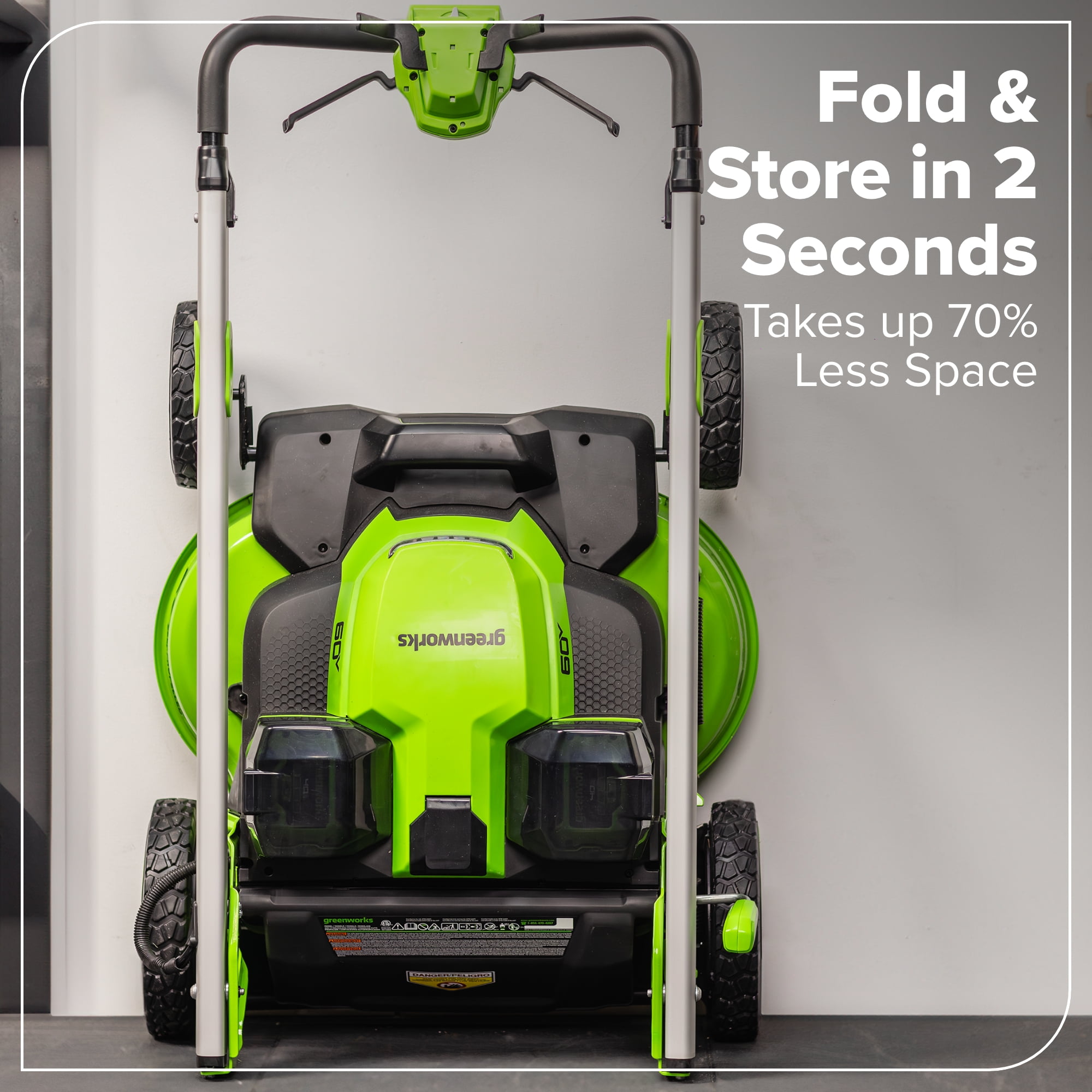 Greenworks 60V 25" Self-Propelled Lawn Mower with (2) 4.0 Ah Batteries & Rapid Charger 2546002