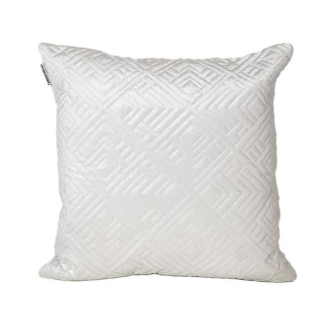 HomeRoots 402863 Quilted White Decorative Throw Pillow