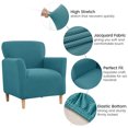 thumbnail image 4 of SHANNA Banquet Armchair Slipcovers, Knitted Jacquard Chair Covers with Arms for Living Room, NonSlip Dog Pet Friendly Furniture Protector, Blue, 4 of 11
