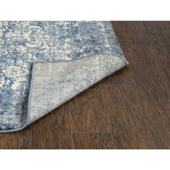 Alora Decor Essential 9' x 12' Classic/Modeled Blue/Ivory Hybrid Area Rug
