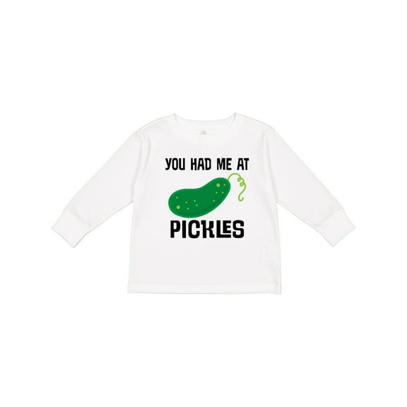 Inktastic You Had Me at Pickles Boys or Girls Long Sleeve Toddler T-Shirt