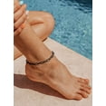 thumbnail image 3 of PROSTEEL Stainless Steel Anklet for Women Black Paperclip Charm Bracelet Jewelry Birthday Christmas Gift 8.5 Inch Chain, 3 of 6