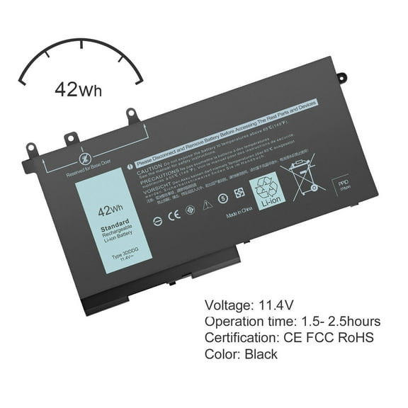 Type 3DDDG Standard Rechageable Li-ion Battery for Dell Latitude E5280 E5480