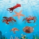 thumbnail image 4 of Sea Life Animal Models Playset Juguetes educativos Adornos de juguetes cognitivos de año de acción de simulación para Bebés 6 piezas rojo Hugo  Vida marina simulada, 4 of 10
