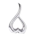 thumbnail image 1 of Jarrón con forma de corazón, estatua artística, jarrón decorativo moderno, figura de cerámica, florero Plata, 1 of 9