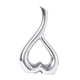 thumbnail image 1 of Jarrón con forma de corazón, estatua artística, jarrón decorativo moderno, figura de cerámica, florero Plata, 1 of 9