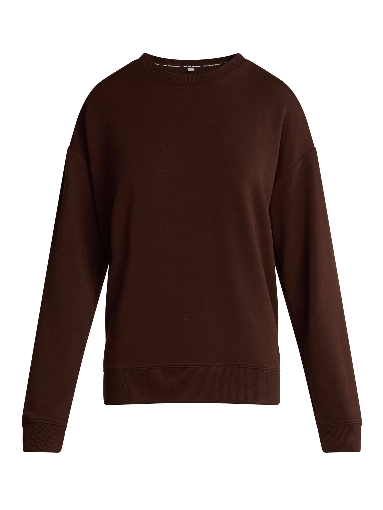 Joyspun Women's Fleece Drop Shoulder Sleep Top with Long Sleeves, Sizes XS-3X