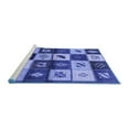thumbnail image 2 of Ahgly Company Machine Washable Indoor Round Oriental Blue Industrial Area Rugs, 8' Round, 2 of 4