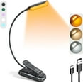 thumbnail image 1 of Luz para libros con pinza recargable 10 LED 3 colores 3 niveles de brillo duración 80 h ideal para lectura en cama, 1 of 6