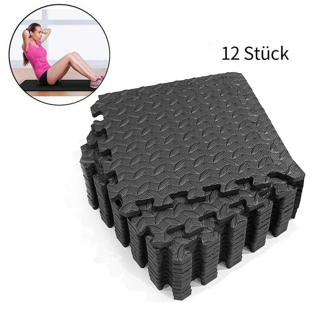 12 Uds. Alfombrillas para suelo de gimnasio y gimnasio en casa, alfombrillas de espuma para suelo, alfombrilla para ejercicios, baldosas de espuma, alfombrillas entrelazadas