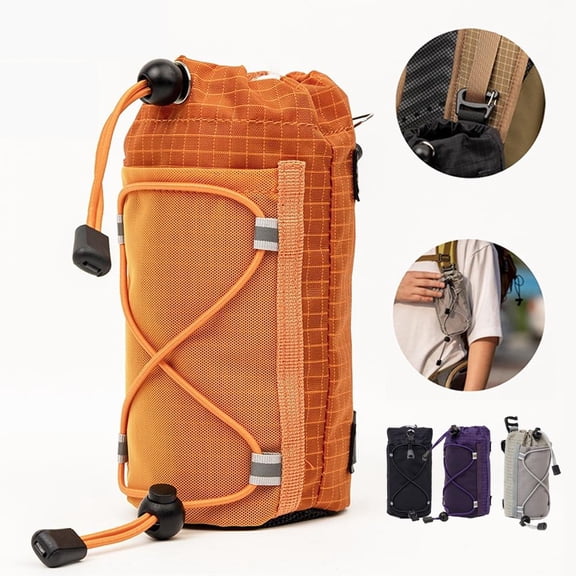 Water Bottle Holder Pouch, Backpack Water Bottle Holder Bag Carrier for Hiking, Running, Travel, Outdoor Backpack Accessories