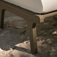 thumbnail image 4 of Saratoga Outdoor Patio Teak Ottoman in Weathered Gray White, 4 of 9