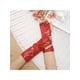 thumbnail image 5 of INSPIRAR CHIC Guantes sin dedos de lentejuelas brillantes para mujeres, cubre muñecas, mangas para fiestas disco, rojos, 5 of 6