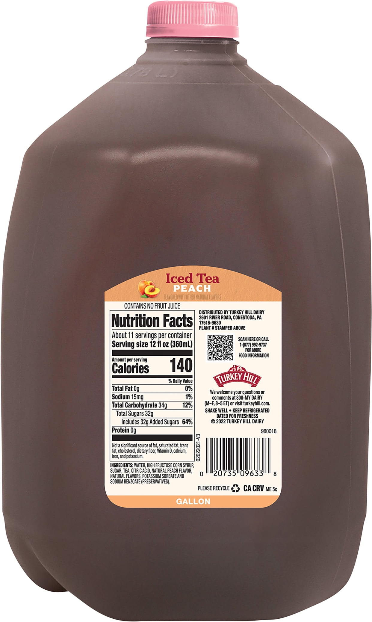 Turkey Hill Peach Iced Tea 1 gal