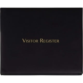 Black Funeral Guest Book for Memorial Service with 130 Pages, Gold