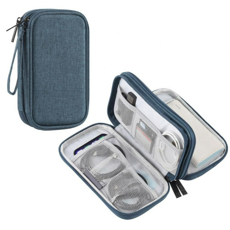 Electronics Organizer Bag, Double Layer Cable Storage Case
