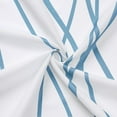 thumbnail image 4 of Abstract Striped Shower Curtain, Modern Minimalist Waterproof Fabric Shower Curtain Set with Hooks 72" x 72" - White & Blue, 4 of 6